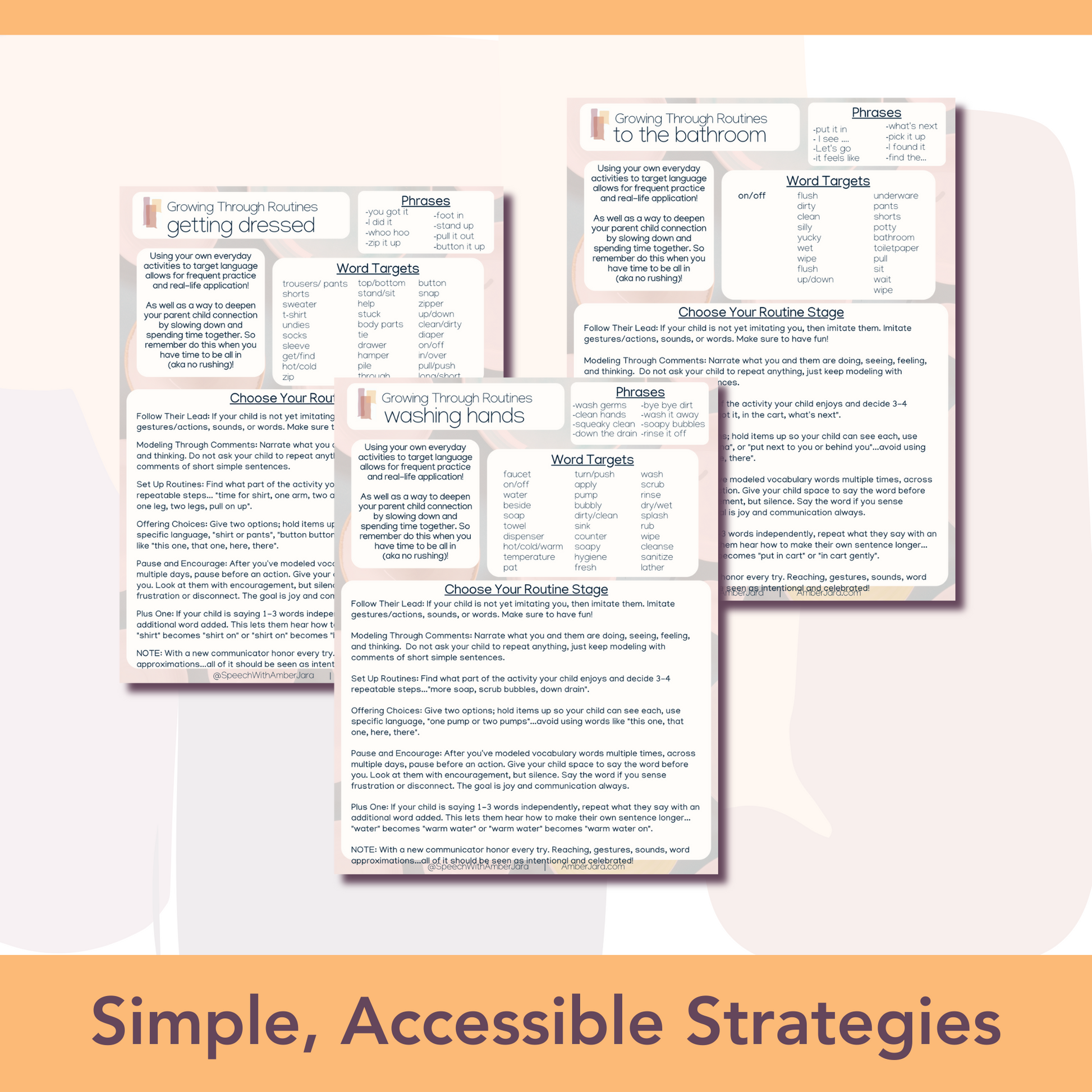 Simple, Accessible Strategies-Everyday Activities including Getting Dressed, Bathroom, Washing Hands